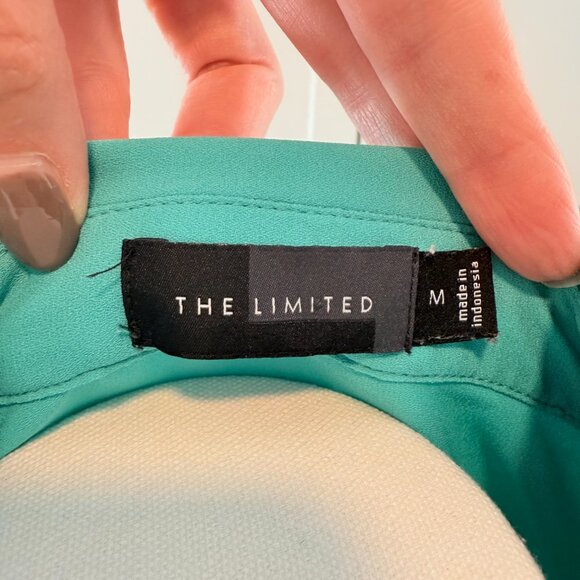The Limited Button-Down Blouse β Turquoise Teal, Size Medium ππβ¨ - Picture 5 of 11